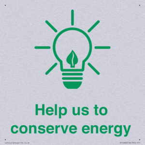 Help us to conserve energy 